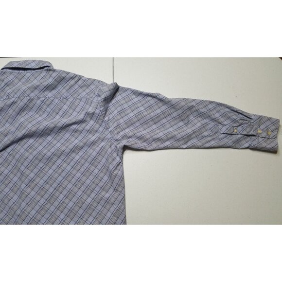 Southbridge New York London Long Sleeve Blue Striped Button Up Shirt Men's XL - Picture 12 of 13